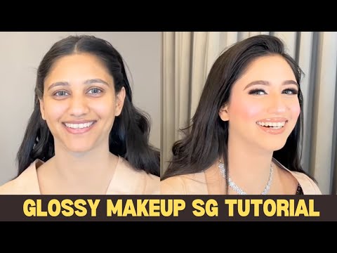 GLOSSY Makeup explained by @Sakshi Gupta Makeup Studio & Academy in simple steps #makeup