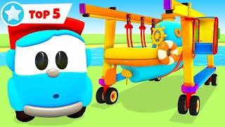 Die unglaublichen Bauabenteuer mit Leo dem Lastwagen. Cartoon-Kompilation für Kinder.