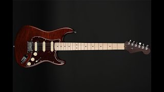 Fender Rarities Flame Maple Top Stratocaster, Rosewood Neck with Maple Fingerboard in Golden Brown