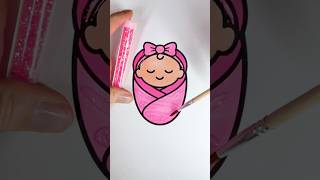 Glitter Baby ✨👶🏼💖 #glitter #glitterart #colorfulcreativekids #baby #toys #pink #color #babydoll