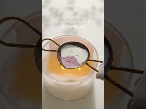Making cream and pink marbled wax seals 💖 #waxseals #waxseal #waxsealing #craft #crafting