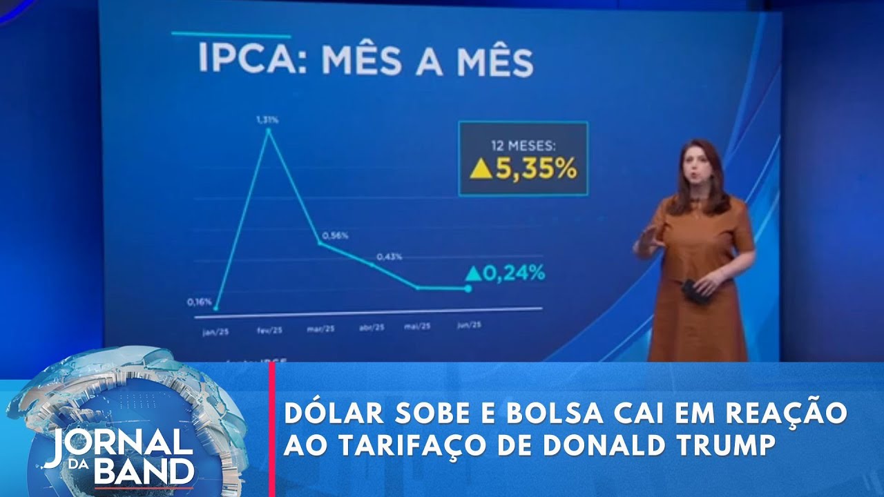 Dólar sobe e Bolsa cai em reação ao tarifaço de Donald Trump