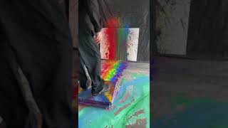Rainbow blaster. Rainbow painting machine
