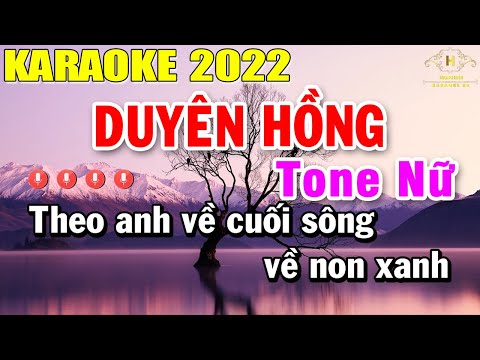 Duyên Hồng Karaoke Tone Nữ Nhạc Sống | Beat Mới Dễ Hát Âm Thanh Chuẩn | Trọng Hiếu