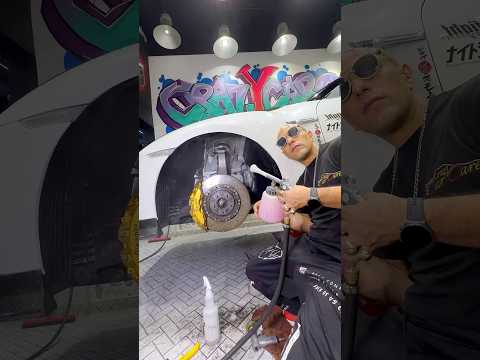 behind wheel detailing full short process . #car #wow #super #clean #detailing #crazy #automobile
