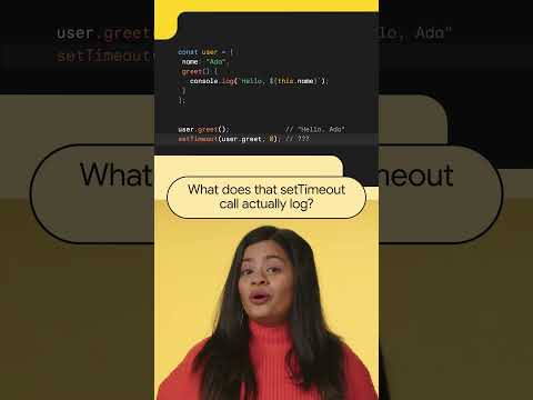 What does that setTimeout call actually log — and what happened to this? Go!