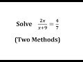 Cross Products and Proportions