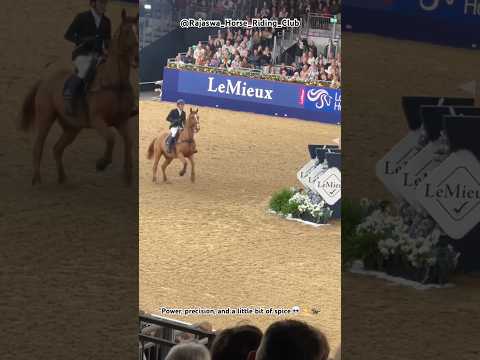 "Clear and over! 🚀 Andrew Hodgins making it look easy at the London International Horse Show.