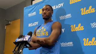 UCLA wing Eric Dailey Jr. looks ahead to No. 2 Michigan before practice (2.11.26)