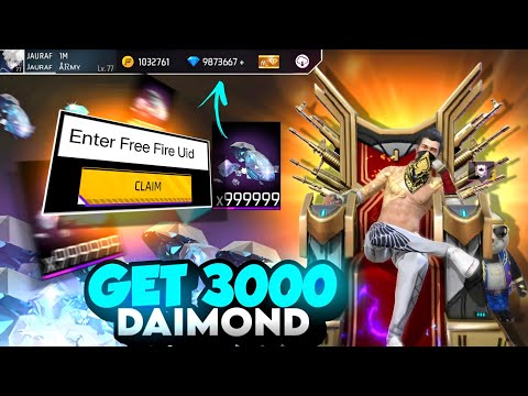 Enter FF Uid & Claim 3000 Diamonds💎 | Free Diamond New Trick Jaldi Lootto...😍