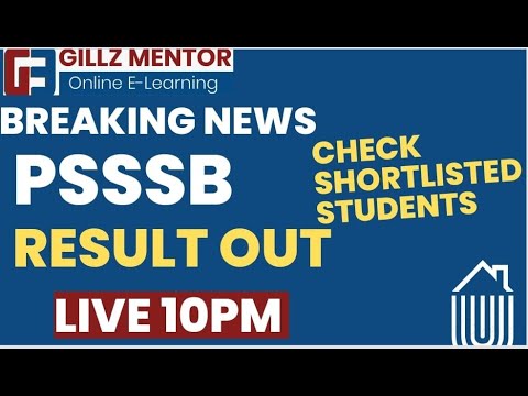BREAKING NEWS | PSSSB JUNIOR DRAFTSMAN { MECHANICAL }  RESULT OUT   ALL SECTIONS RESULT OUT|