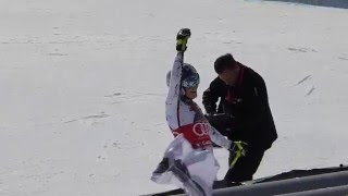 Lindsey Vonn.  76. Sieg. Garmisch Kandahar am 06.02.2016
