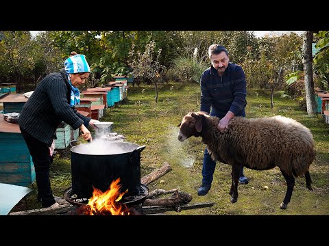 Making Traditional Caucasian Lunch - Khinkal Recipe with Meat