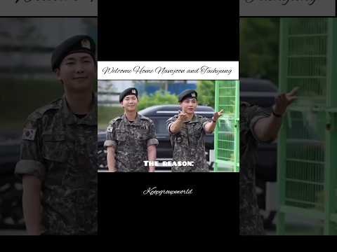 BTS 🥰 Welcome Home Namjoon and Taehyung Oppa 🥂🥳 #bts #explore #btsmilitary #btswithseoul #fypシ゚viral