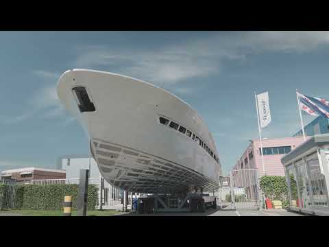The first Feadship F80 on the move