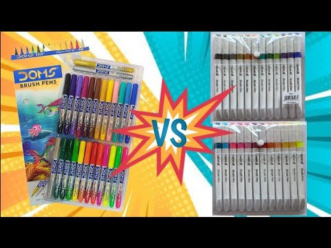 Doms brush pen VS Camel brush pen #domscolor #camel #comparison #sadafartandcraft