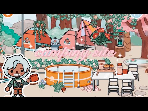 Camping site ✧˚ · . 🏕️☕️ | Willow Tree Park | Toca Life