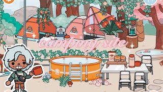 Camping site ✧˚ · . 🏕️☕️ | Willow Tree Park | Toca Life