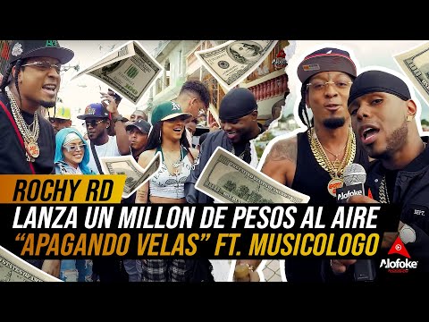 ROCHY RD LANZA UN MILLON DE PESOS AL AIRE / APAGANDO VELAS FT MUSICOLOGO (ALOFOKE BACKSTAGE)