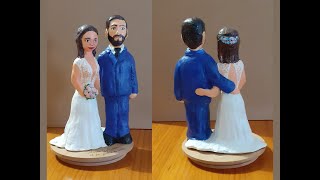 Pasta de modelar. Cómo hacer muñecos de boda personalizados.
