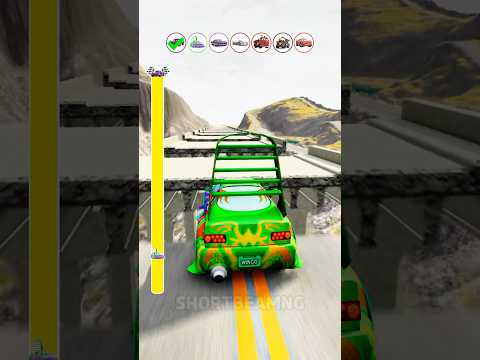 Broken Bridge VS Pixar Cars 😱 #beamngdrive