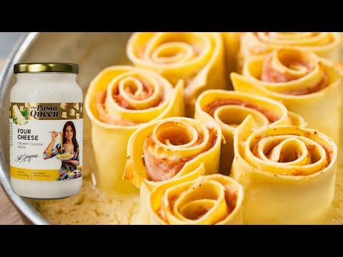 Pasta Roses with Four Cheeses