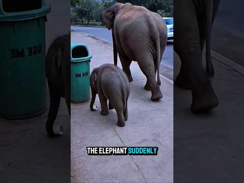 Hành động nhỏ của chú voi con khiến nhiều người phải lặng lại suy ngẫm.#animals