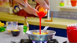 Making MINI Pasta from Scratch Real FOOD Miniature ASMR Cooking Toy Play SET.