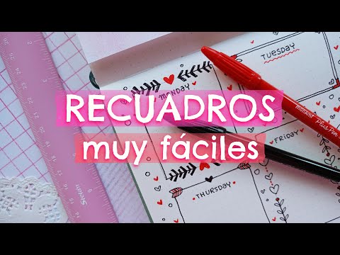 ORGANIZA TU AGENDA o DIARIO con BOLÍGRAFOS ROJO y NEGRO💖 MARCOS BONITOS para CUADERNOS o JOURNAL