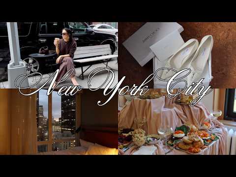 NYC diaries ♡ NYFW, Jimmy Choo unboxing, Nanushka, Louboutin event, lunches/dinners with friends!