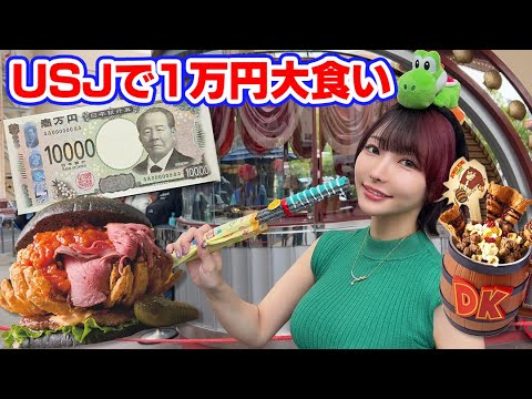 【大食い】ユニバで1人チャレンジ！1万円分食べきるまで帰れません！~Universal Studios Japan~