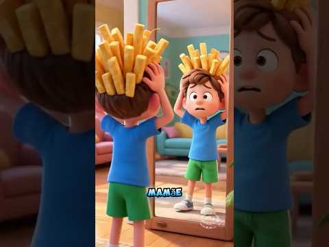 O cabelo dele virou batata! 🍟😱
