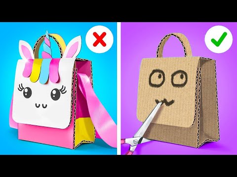 Créations en Carton avec des Licornes 🌈Astuces Parentales & Gadgets de TikTok par 123 GO Like!