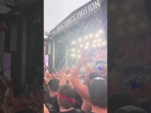 Little princess crowd surfing during slaughter to prevail show