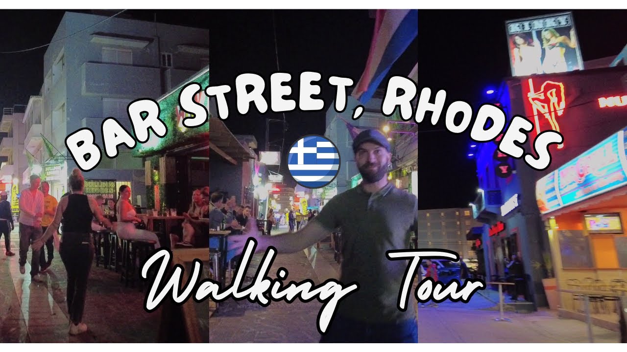 Bar Street, Nightlife, Rhodes, Greece - Walking Tour - Orfanidi Street