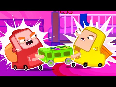 The Wheelzy Family cartoons full episodes. Cartoon cars can't share toys. Funny cars and trucks.