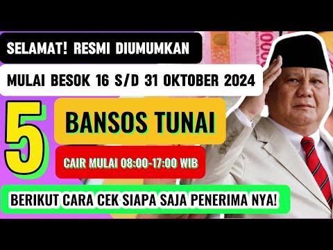 Selamat❗ BESOK 5 BANSOS TUNAI WAJIB CAIR BERTAHAP UNTUK PENERIMA BANSOS! PKH BPNT JUGA KAH?