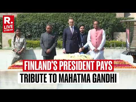LIVE: Finland President Alexander Stubb Pays Tribute To Mahatma Gandhi At Rajghat