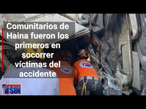 Comunitarios de Haina fueron los primeros en socorrer  víctimas del accidente