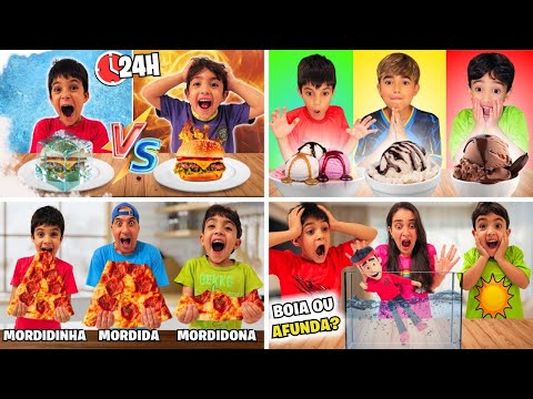 MARATONA DE DESAFIO DA FAMILIA JOÃOZINHO E TONINHO!!! TENTE NÃO RIR 😂😜🤣