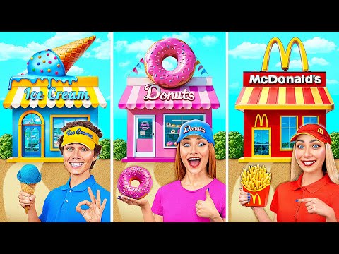 Una Casa De Color Desafío | McDonald’s vs Helado vs Donas por Multi DO Smile