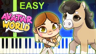 Horse Stable Theme Song | AVATAR WORLD - EASY Piano Tutorial