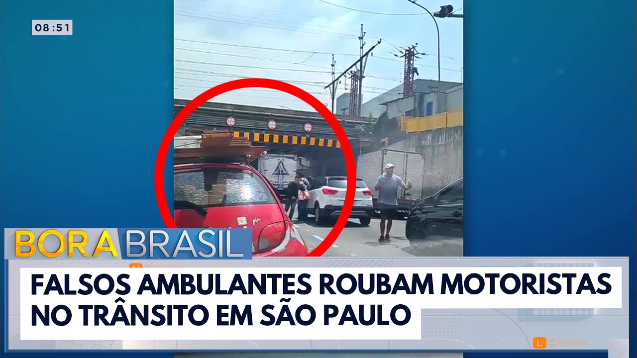 Falsos ambulantes roubam motoristas no trânsito em São Paulo