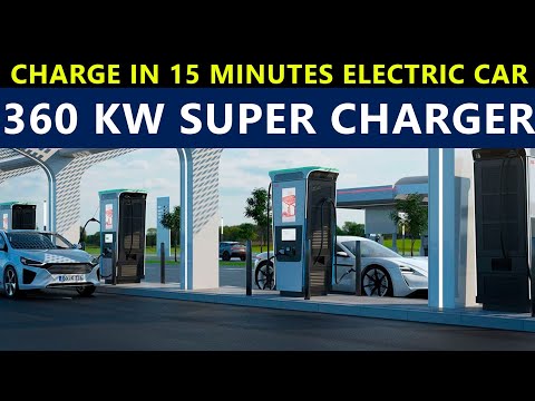 Charge in 15 Minutes Electric Car - ABB Terra 360 EV Charging Station