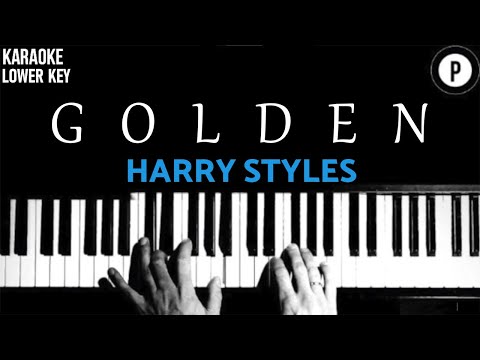 Harry Styles – Golden Karaoke LOWER KEY Slowed Acoustic Piano Instrumental Cover [MALE KEY]