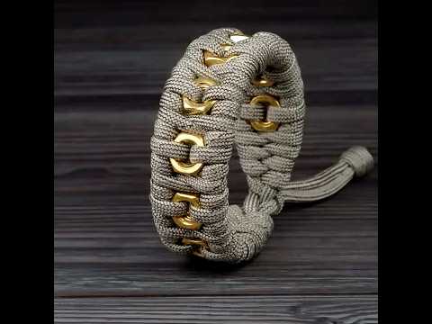 Fishtail Paracord Bracelet with Brass Nuts #shorts