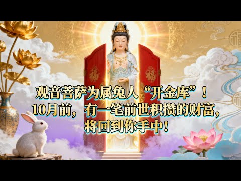 觀音菩薩為屬兔人“開金庫”！10月前，有一筆前世積攢的財富，將回到你手中！