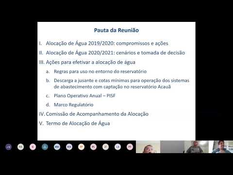 Alocação de Água Epitácio Pessoa - 2020/2021 - 1ª Reunião - 30/06/2020