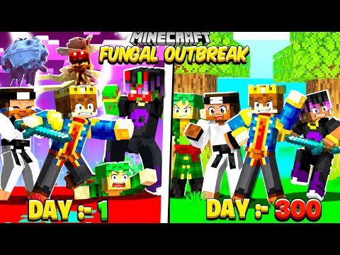 FINALE - 300 DAYS IN FUNGAL INFECTION OUTBREAK WORLD😰| MINECRAFT