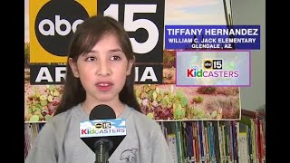 Kidcaster Tiffany gives your Monday morning forecast from William C. Jack Elementary School